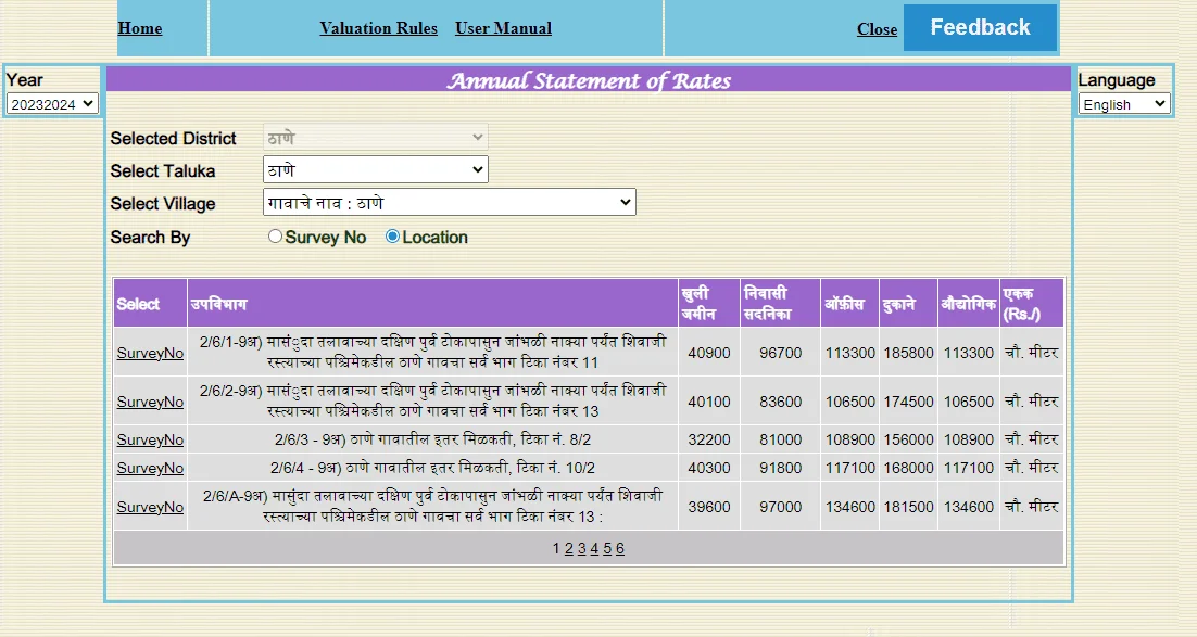 ready reckoner rate