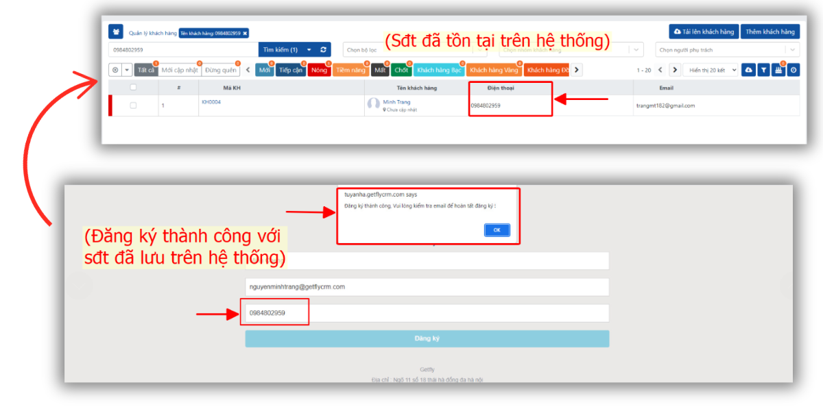 Cho phép đăng ký tài khoản c3s trong trường hợp số điện thoại đã tồn tại trên hệ thống