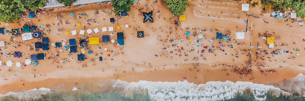 Foto aérea da praia