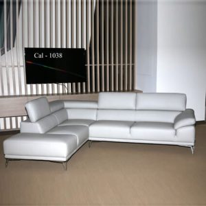 義大利進口家具客廳沙發：L 型皮沙發