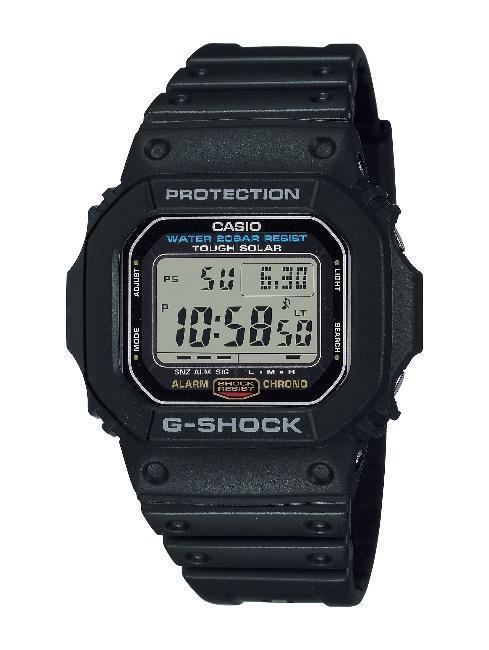 A black digital watch with a white screen

Description automatically generated