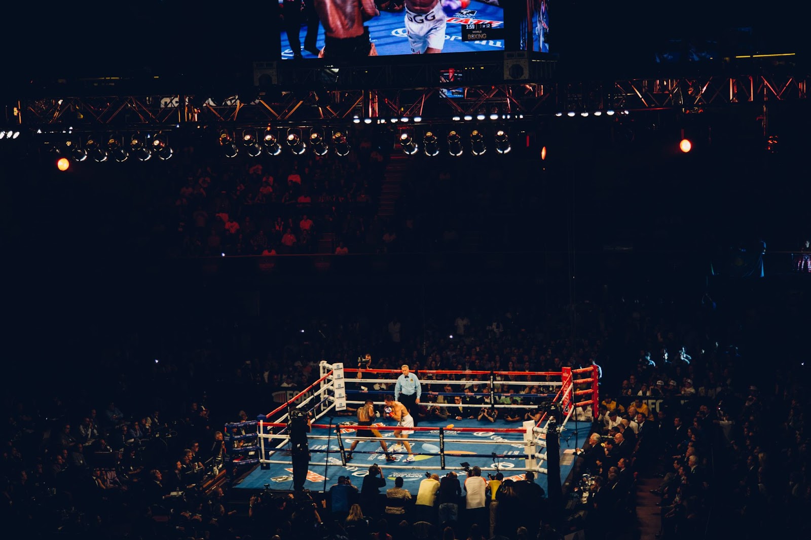 A boxing ring for Tyson Fury's Next Fight.