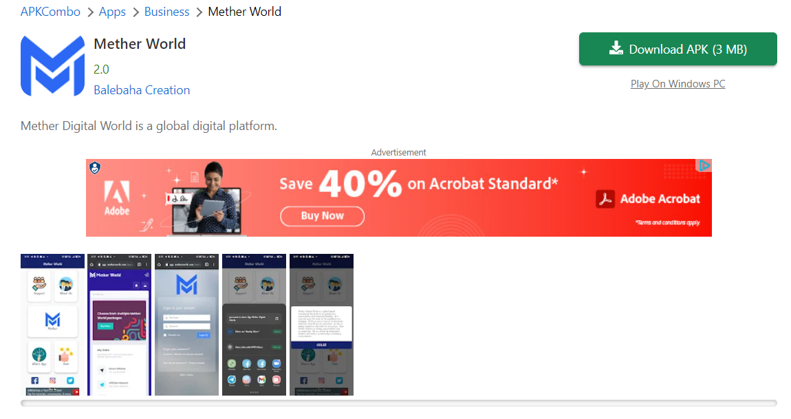 Metherworld app