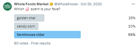 Whole Foods X polls