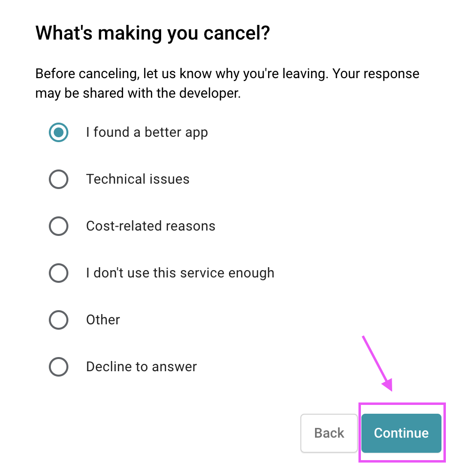 How to Cancel Zoom Subscription - Select a reason for canceling your Zoom subscription