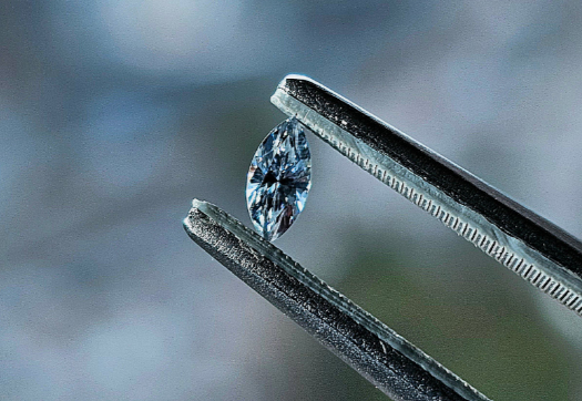 marquise cut blue diamond