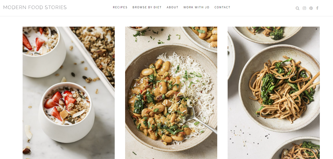 Modern Food Stories Blog Homepage