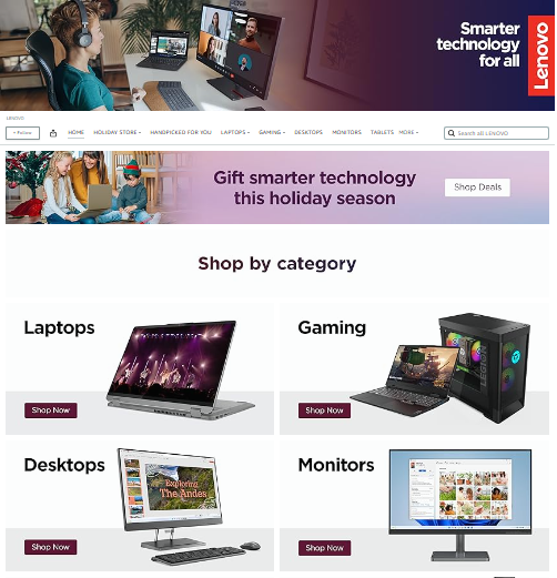 Lenovo Amazon Storefront