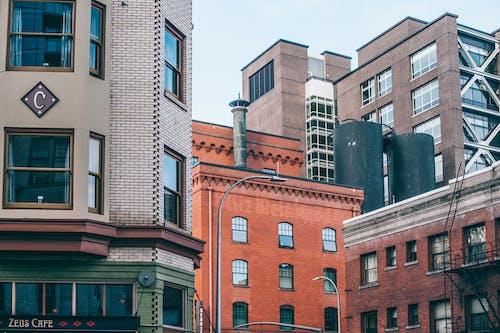 Free Facades of buildings in modern town Stock Photo