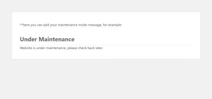 how to change wordpress theme, under maintenance screen