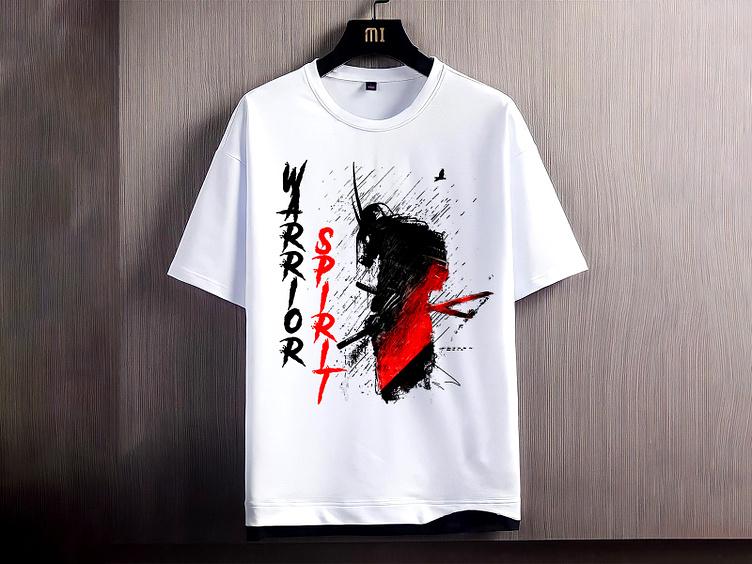 T-shirt conçu par Tushar noir et rouge