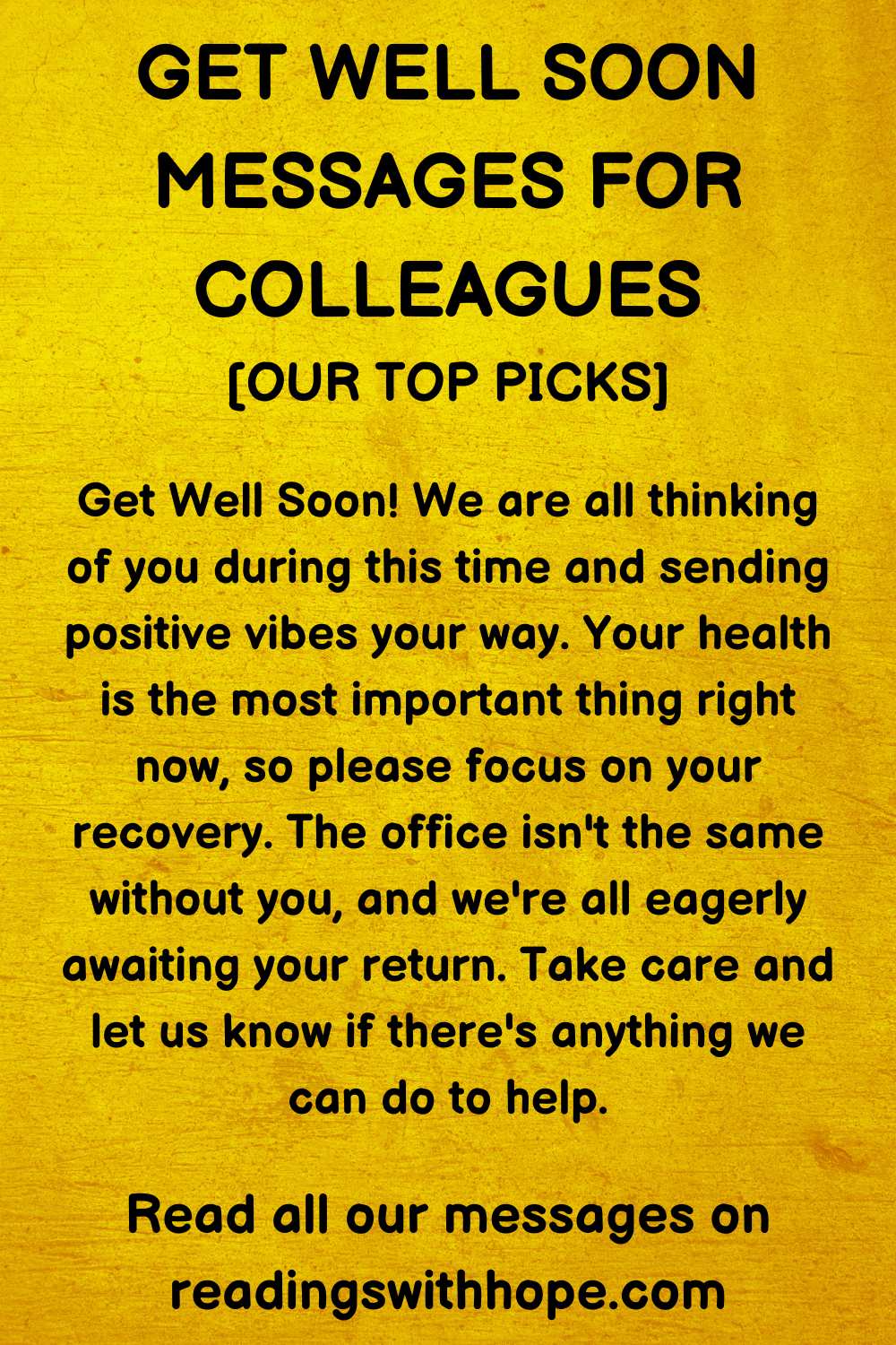 Get Well Soon Message for Colleagues
