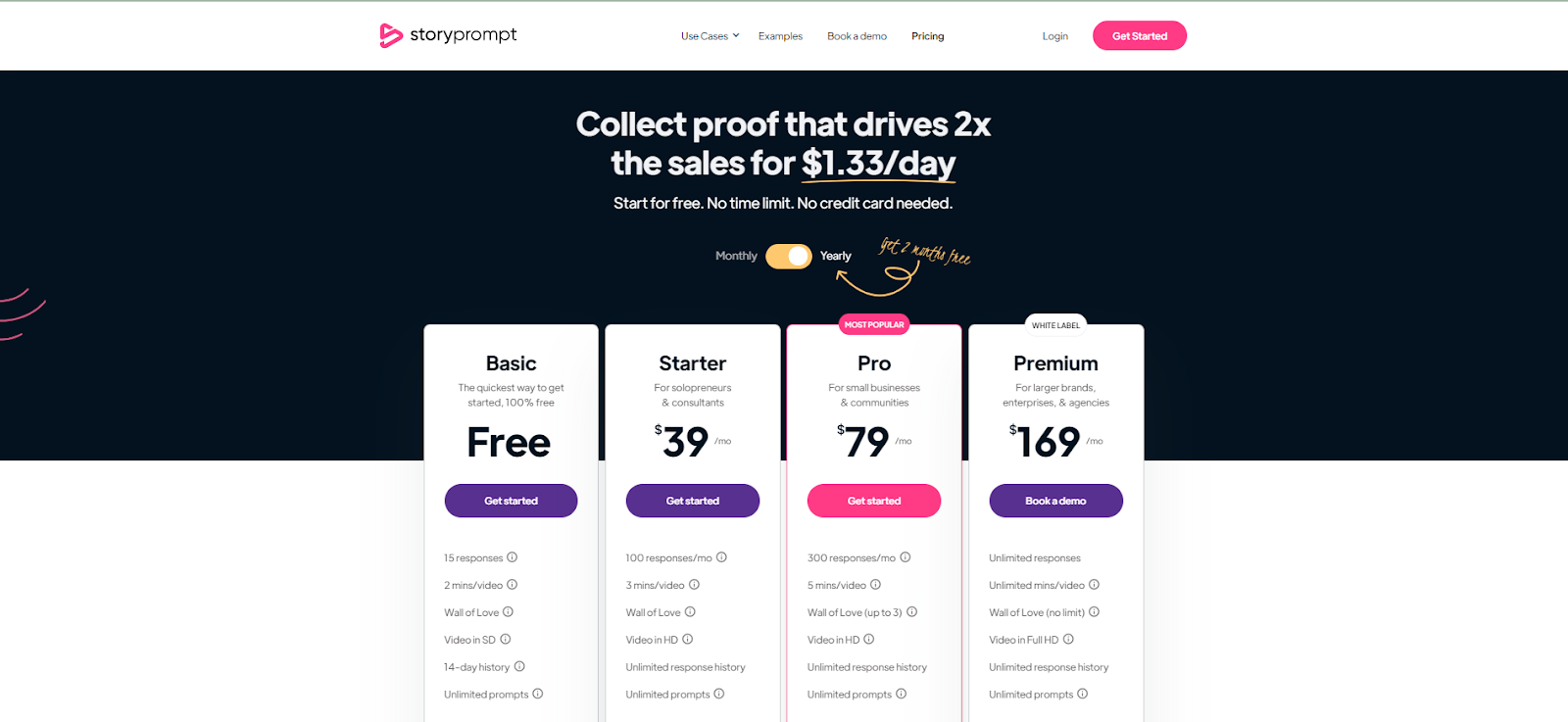 storyprompt software pricing