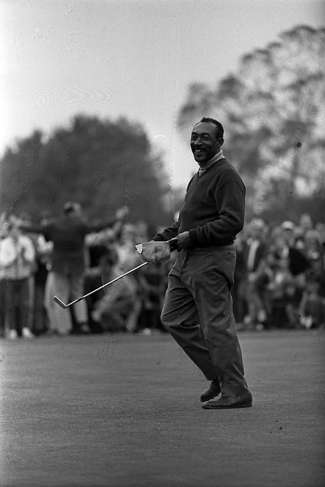 spotcovery-Golfer Charlie Sifford smiling as he wins the 1969 Los Angeles Open