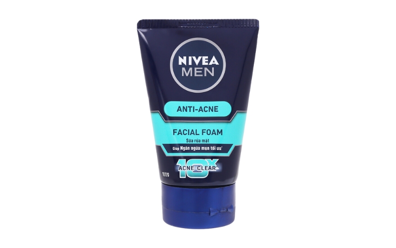 Sữa rửa mặt trị mụn chuyên sâu Nivea Men Anti-Acne Facial Foam