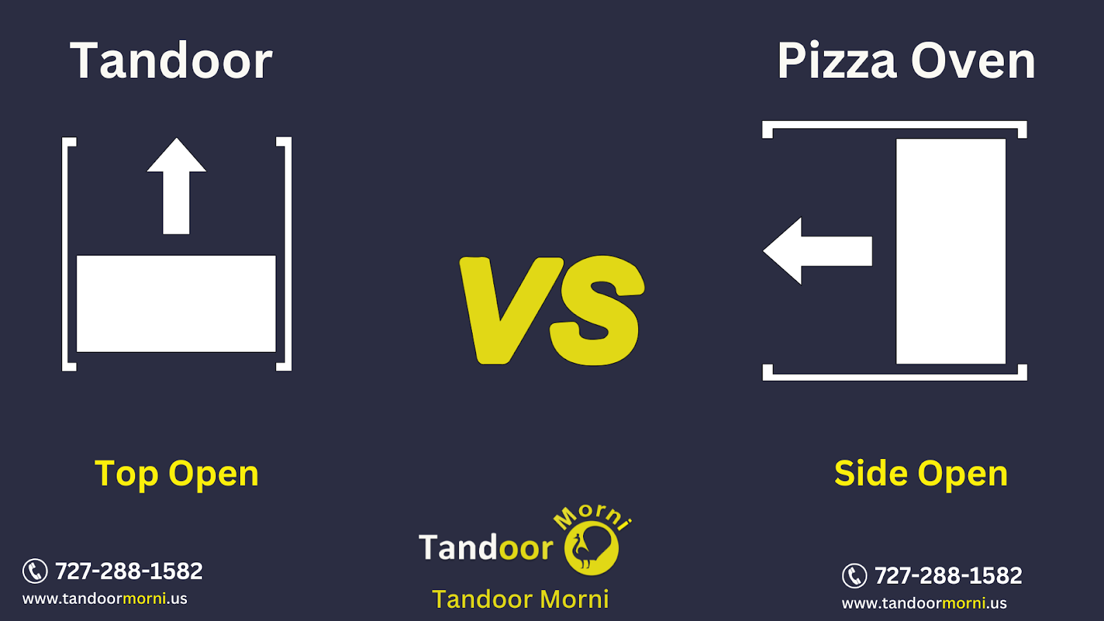 There is another distinction between a pizza oven vs tandoor: the pizza oven inserts the pizza from the side, but the tandoor has its top open for inserting chicken tikka, paneer, fish, shrimp, and kebabs.