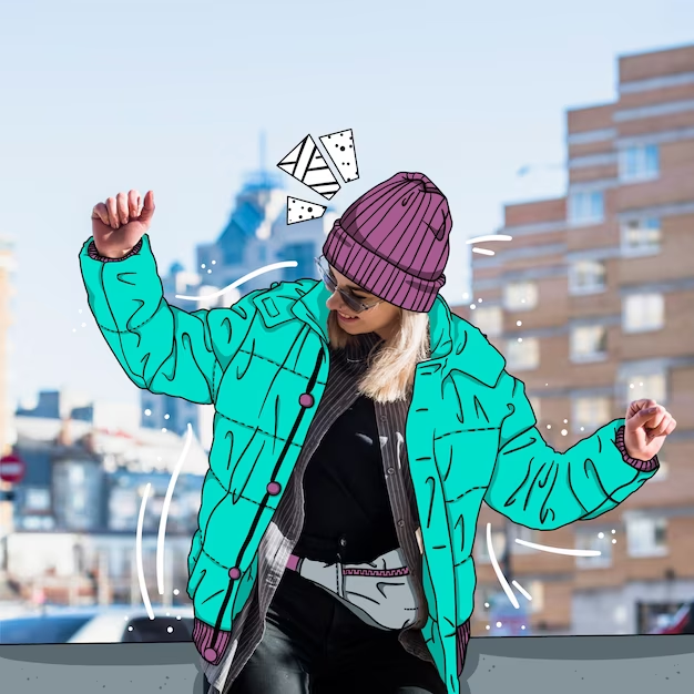 Girl in Streetwear Outfit Dancing