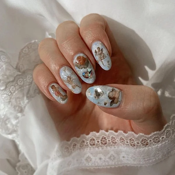 Angel Cute Nails Cute Nail Designss