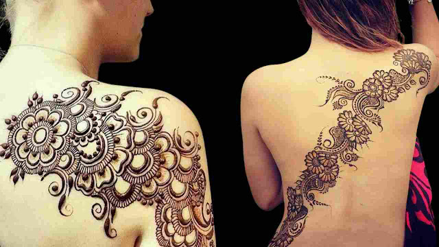 full body chest mehndi design