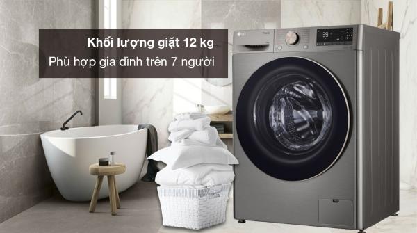 Khối lượng máy giặt LG 12kg cửa ngang