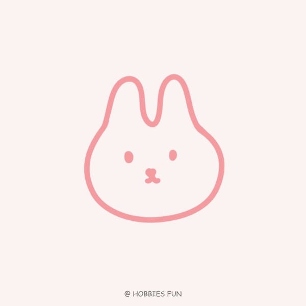 Simple Cute Bunny Face Drawing