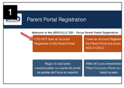 screenshot of accessing the parent portal