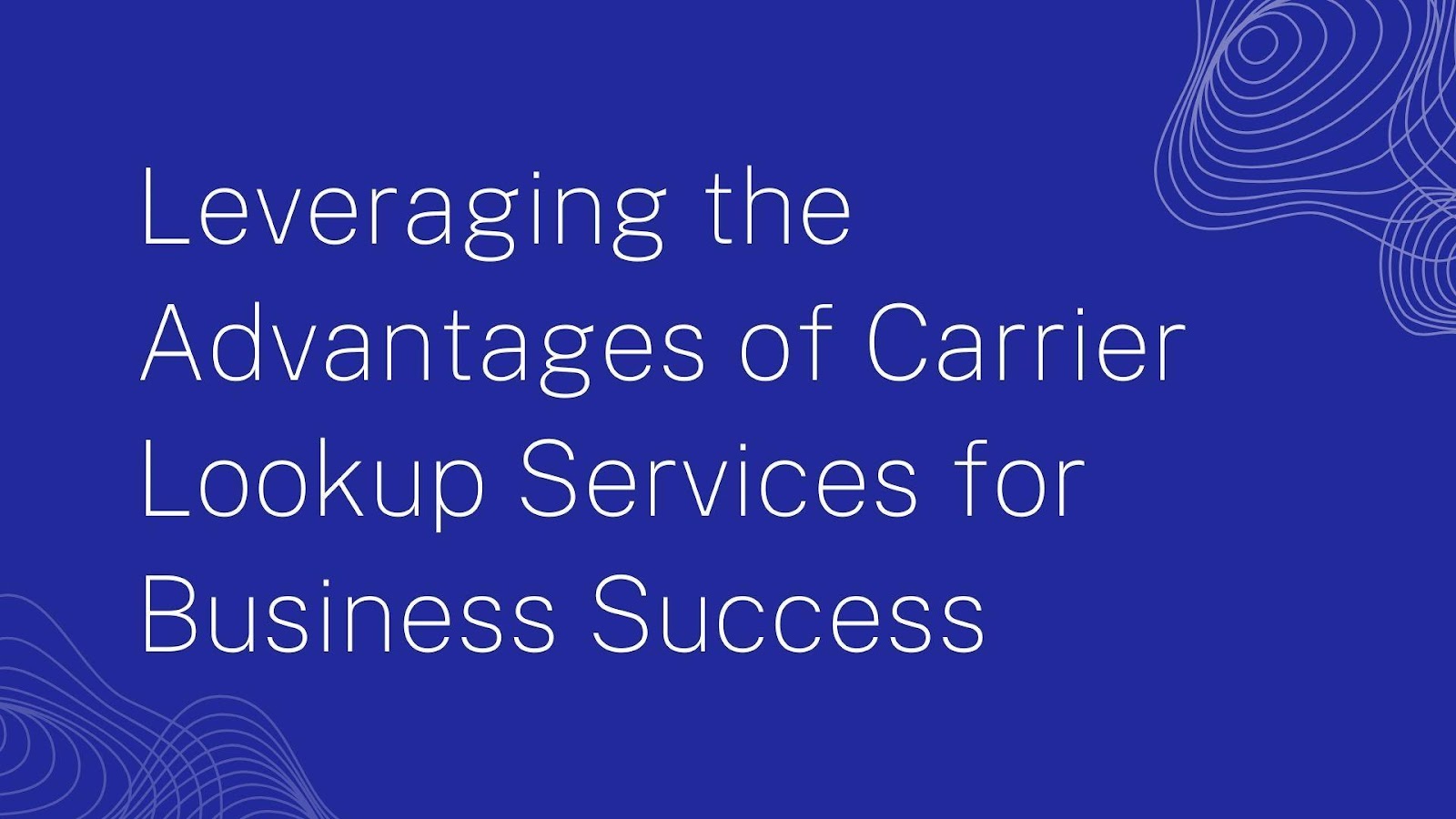 Free carrier lookup enhancing telecommunication strategies