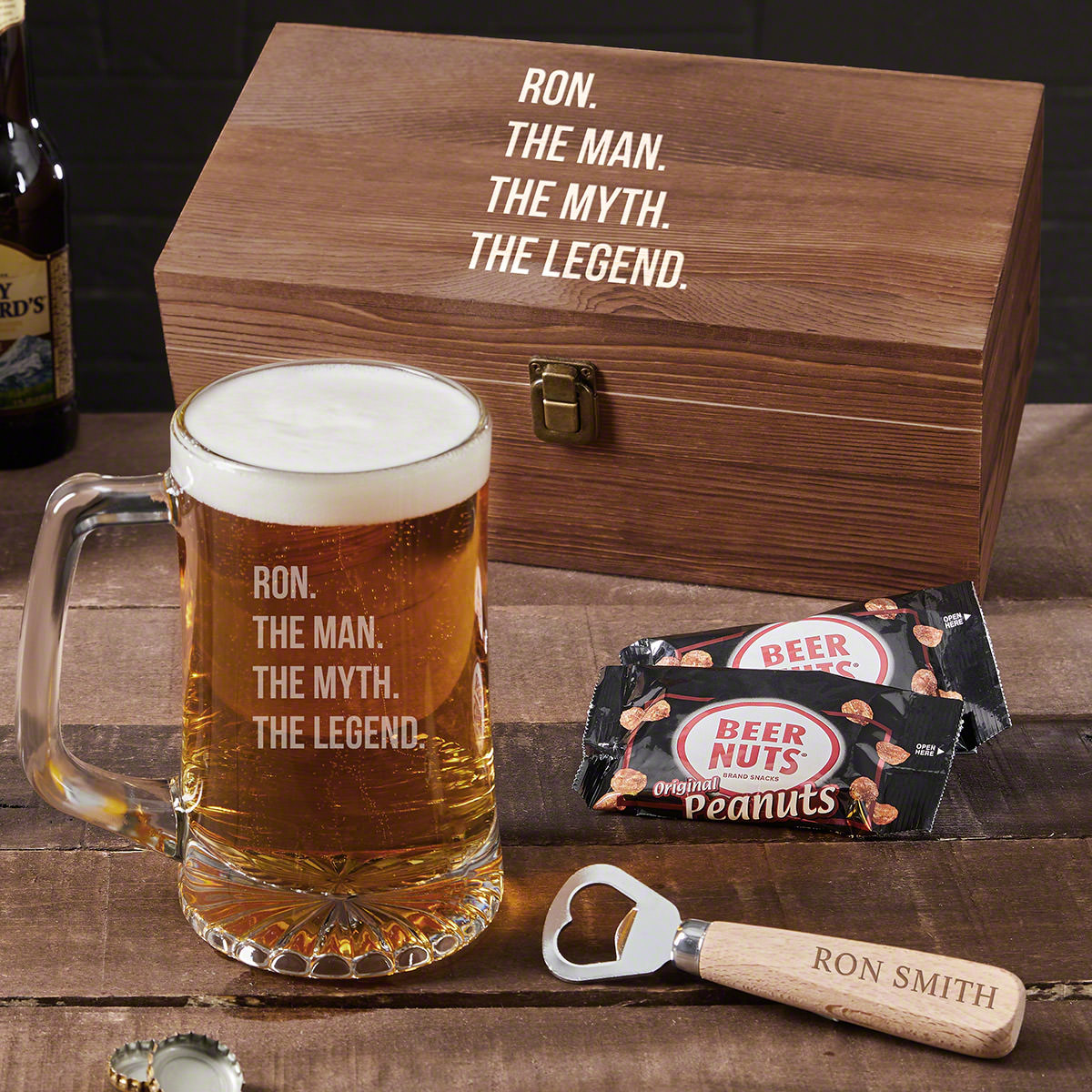 Man Myth Legend Custom Beer Mug Set