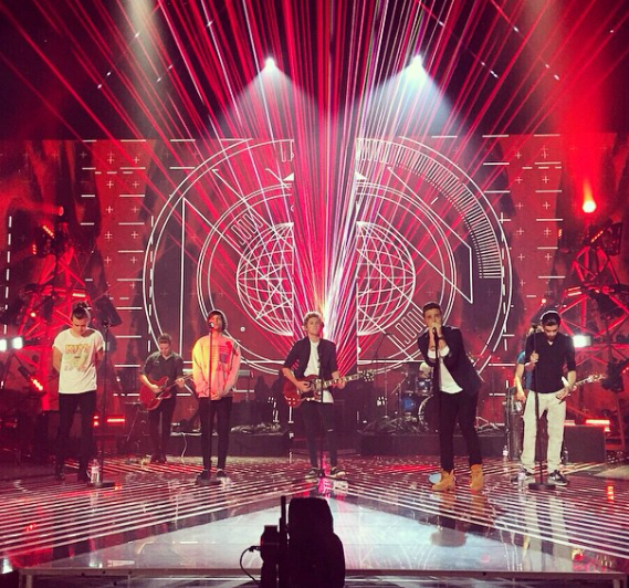 One Direction rehearsing for X Factor