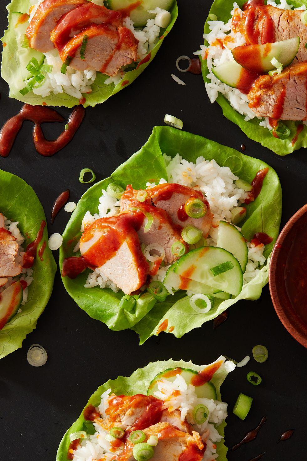 air fryer korean pork tenderloin lettuce wraps