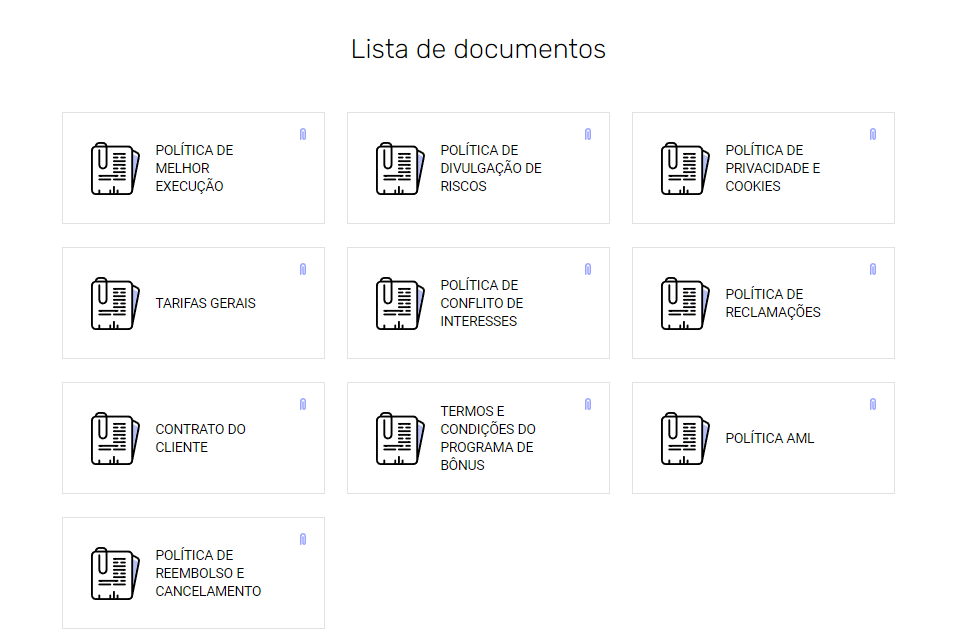 Documentos legais da Modmount