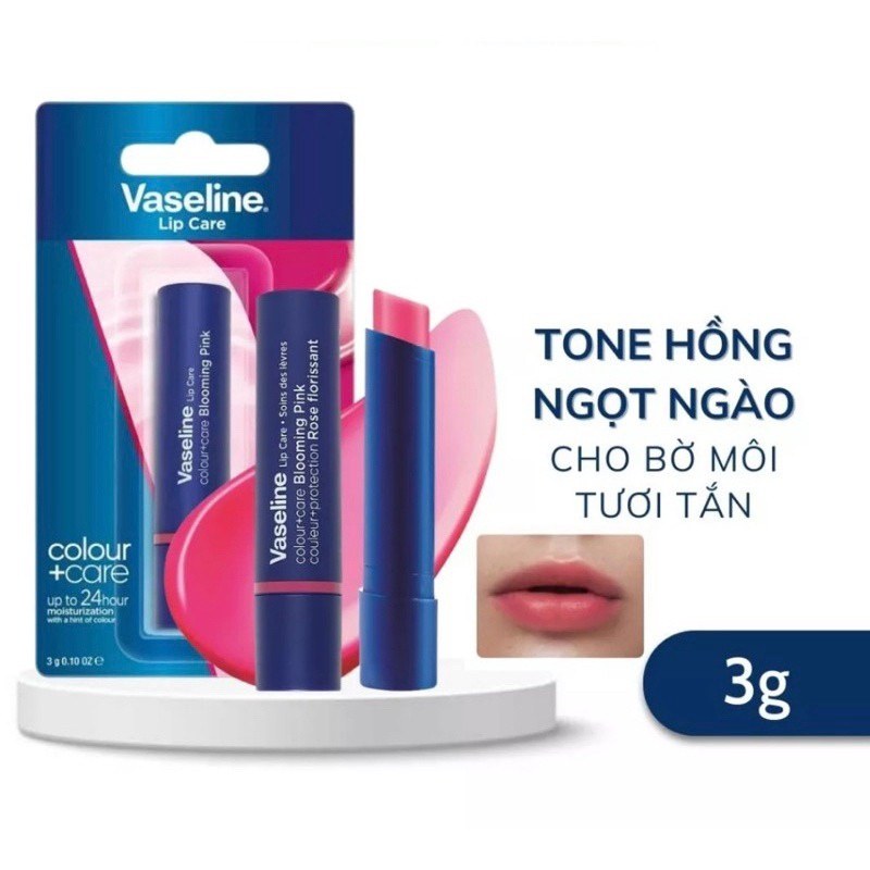 Review son dưỡng môi có màu Vaseline Colour Blooming Pink