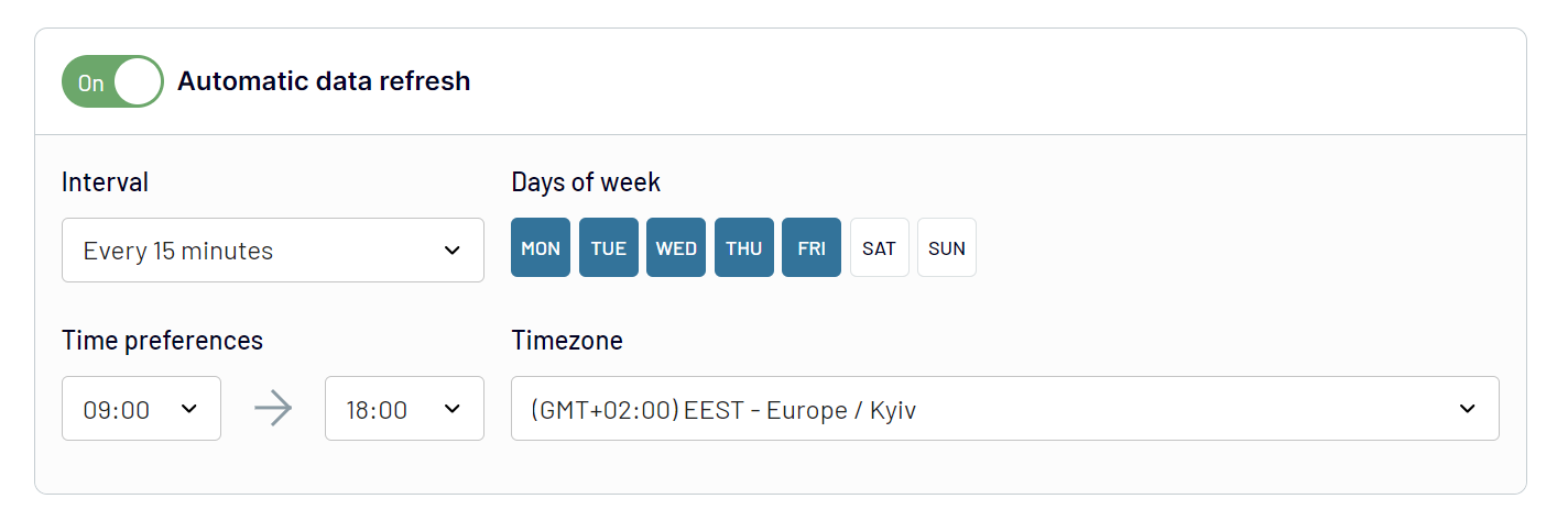 13. Schedule updates