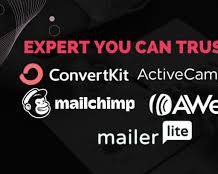 Image of Mailchimp, ConvertKit, ActiveCampaign logos