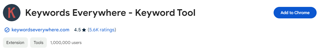 keyword everywhere chrome extension for seo