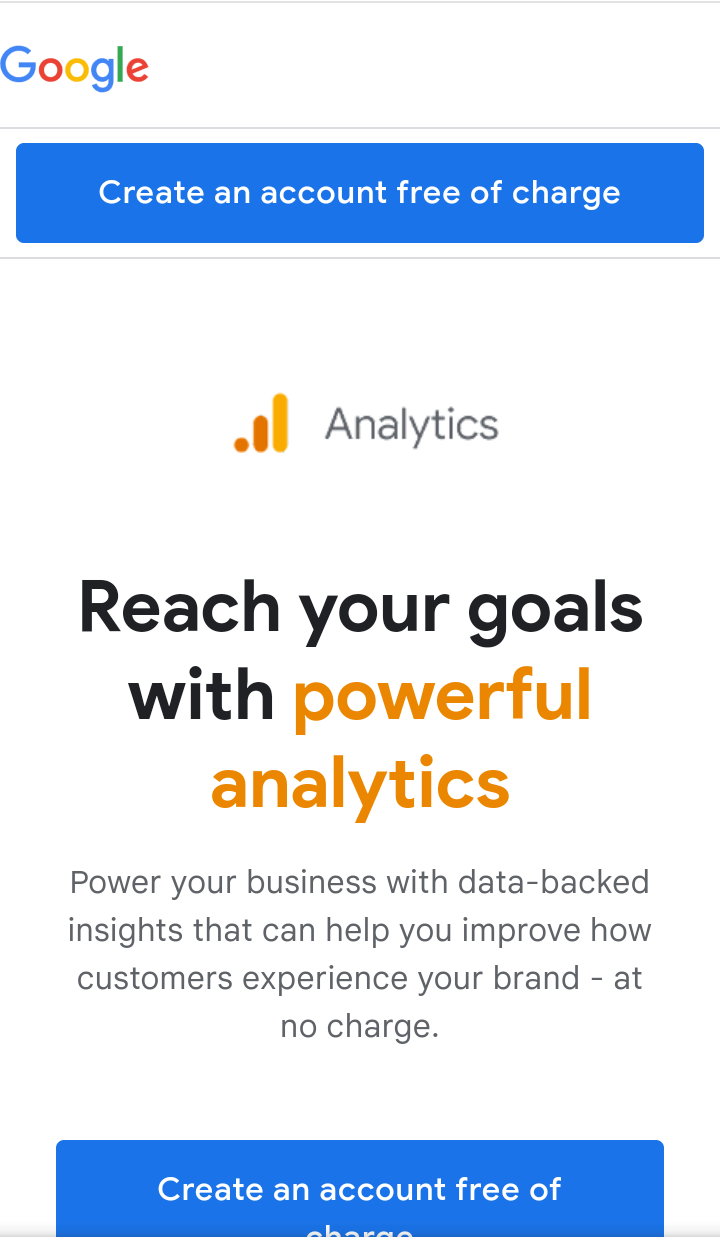 Google analytics image for content creation
