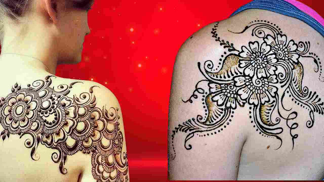 New bridal shoulder mehndi design