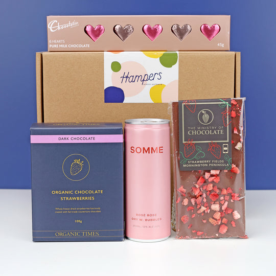 Hampers Across Australia makes a variety of fun and tasty hampers for Valentine's Day