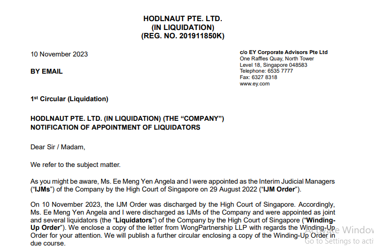 Singapore'S Hodlnaut Grapples With Liquidation Amidst Financial Turmoil