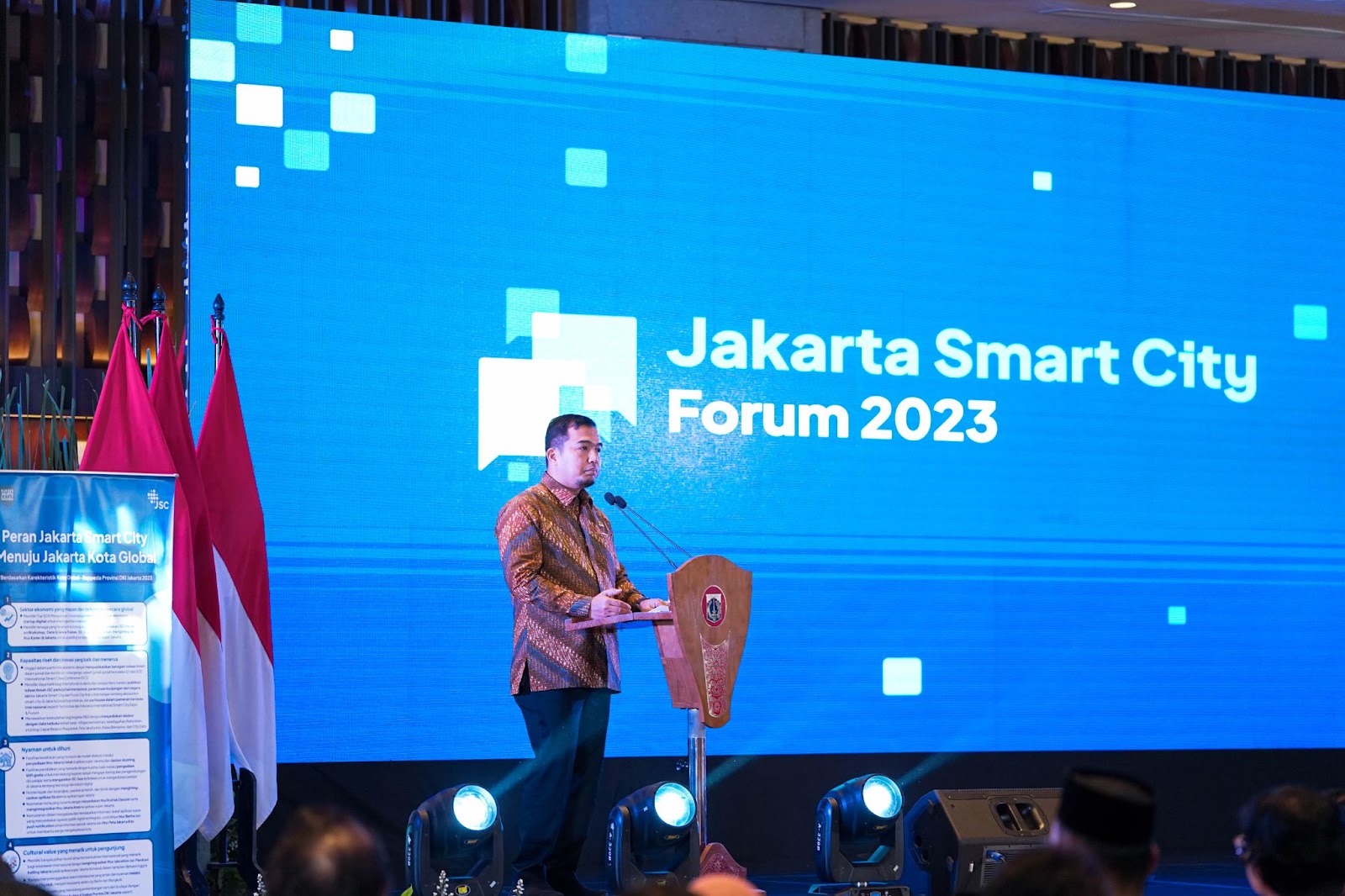 Sambutan dari Kepala Unit Pengelola Jakarta Smart City.   Foto: Ahmad Baihaki/Jakarta Smart City