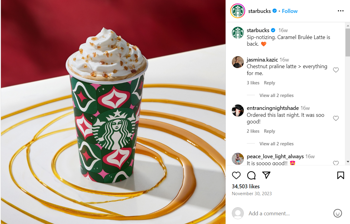 Starbucks Instagram Campaign