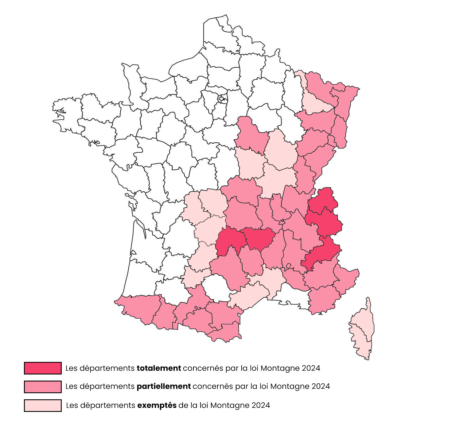 Loi Montagne : départements concernés