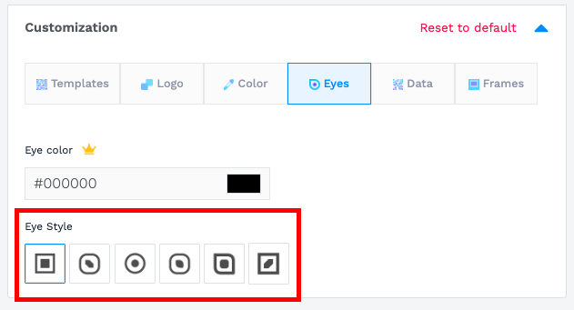 beaconstac qr code eye style