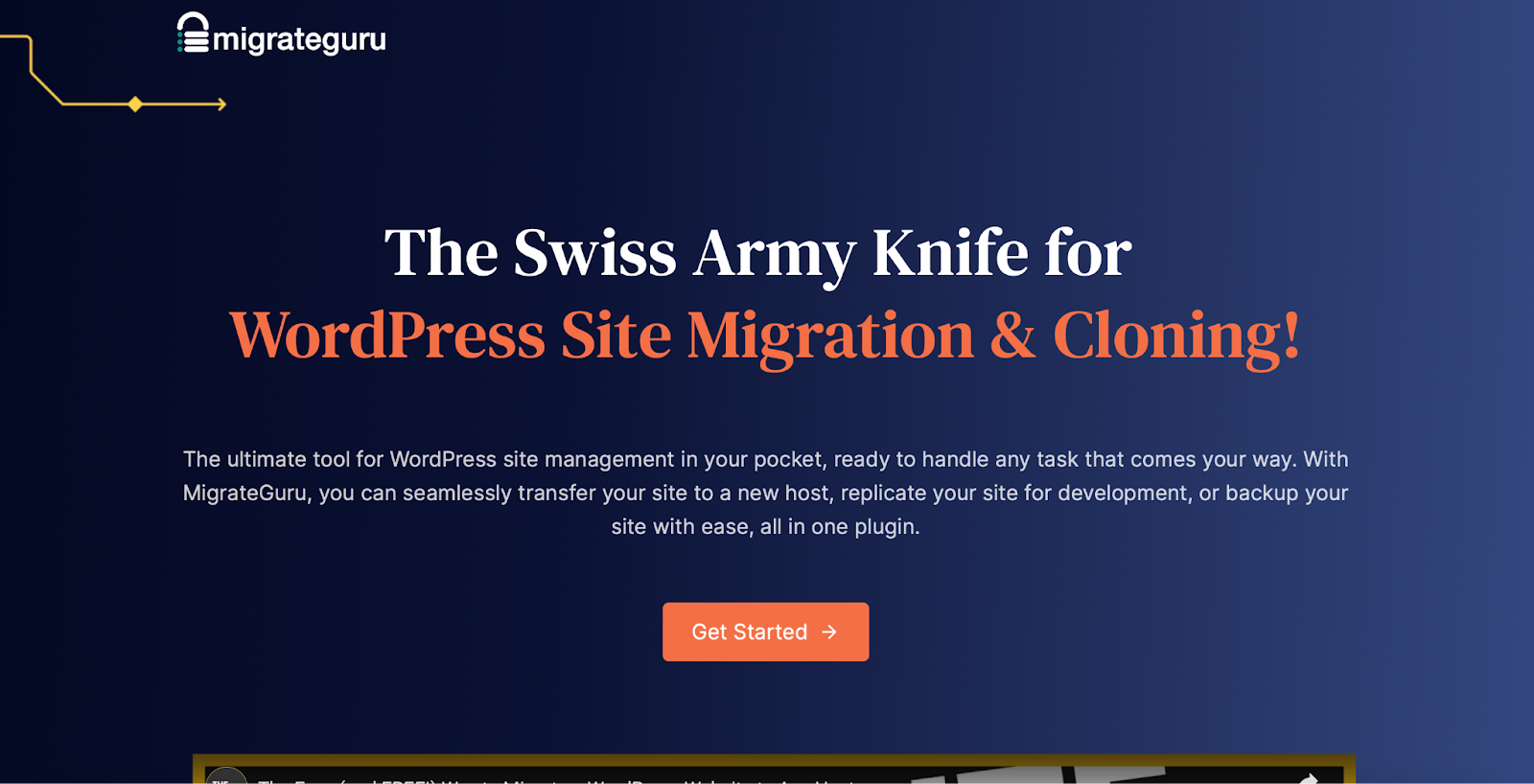 WordPress plugin duplicator, Migrate Guru