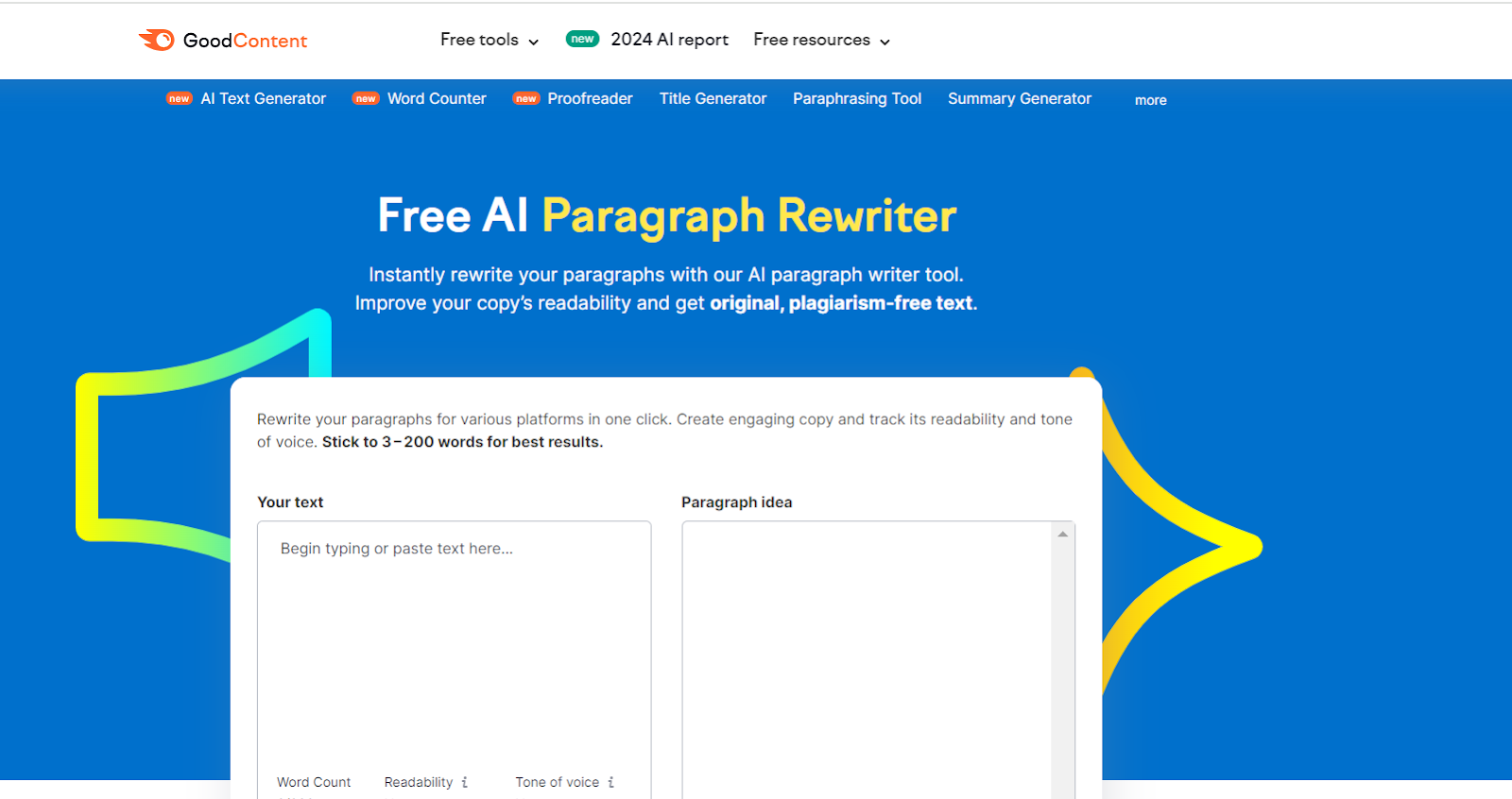 SEMrush's Writing Assistant Paragraph Rewriter