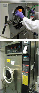 Text Box: Tabletop and floor-standing autoclaves. Source: Berkeley Lab EHS. 