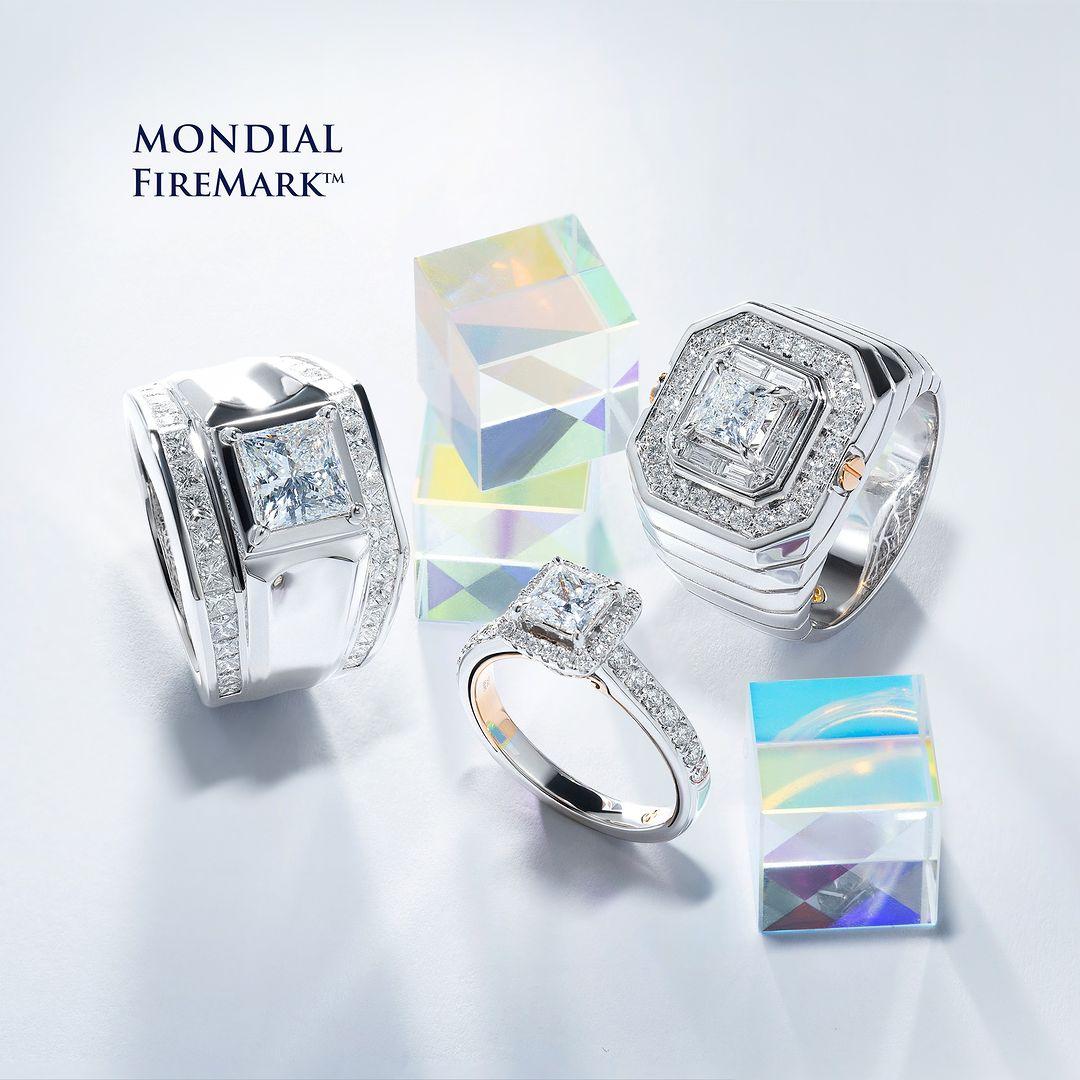 MONDIAL Firemark, Perhiasan dengan Cutting Berlian Princess