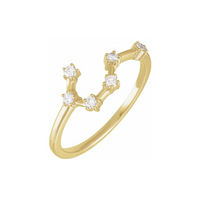 14K Yellow Gold 1/6 CTW Natural Diamond Taurus Constellation Ring