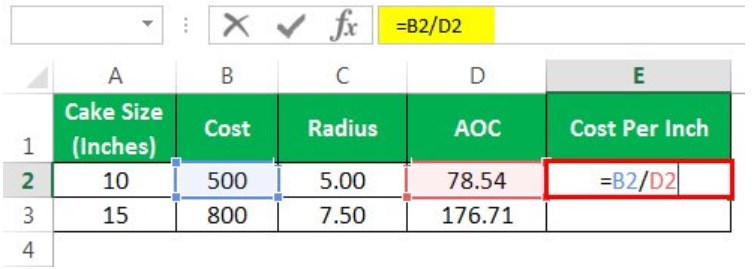 PI in Excel - Example 1 - Step 7