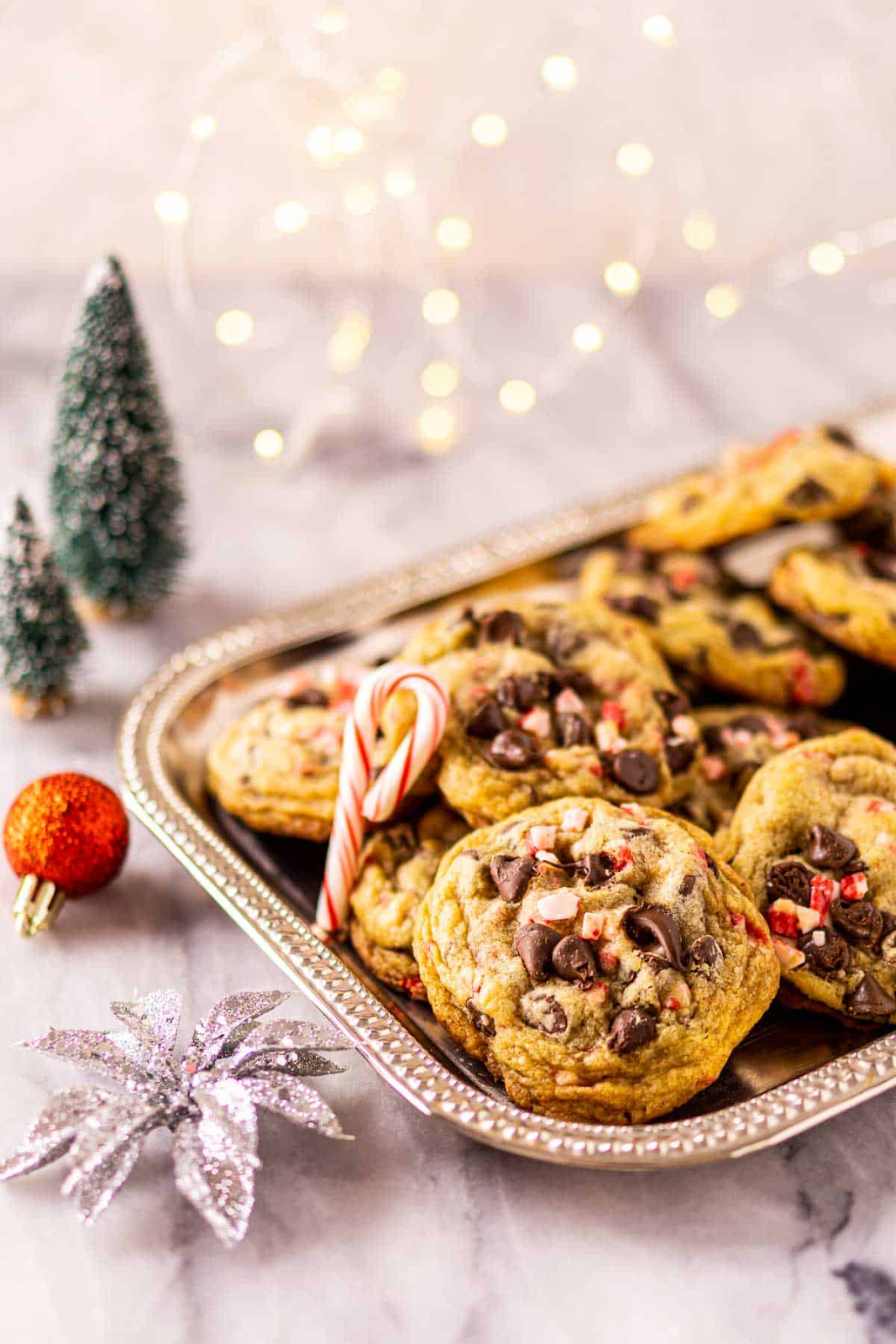 peppermint chocolate chip cookies
